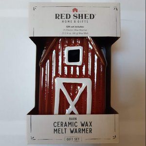 Ceramic Red Barn Wax Warmer with Apple Wax Bar
